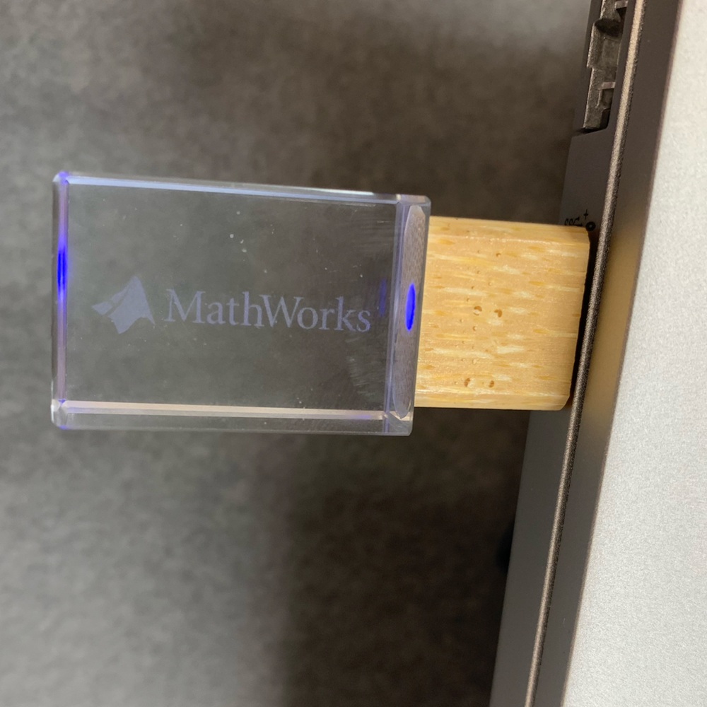 MathWorks USB Drive with Blue LED -15G